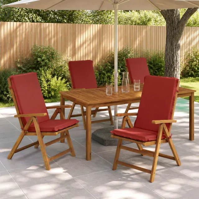 vidaXL Kussen voor stoel met hoge rug GEMERT 6 st 100% Polyester Rood