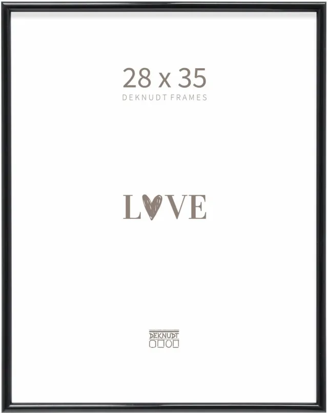 Deknudt Frames fotolijst S011S2 - smal zwart in kunststof - 28x35 cm