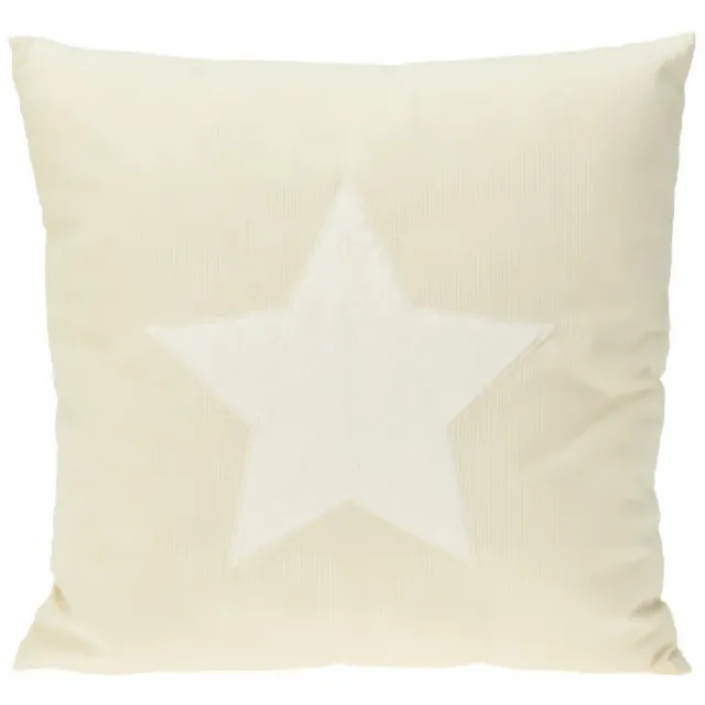 Home & Styling Collection Home Styling Collection - Sierkussen - Decoratieve kussen, kerstpatroon, 45 x 45 cm Wit