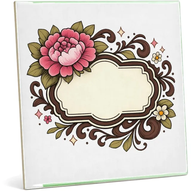 Mr Cadeautjes Tegel 20 x 20 cm - design Een warme, persoonlijke complimentkaart in een botanisch kad | cadeau Wit