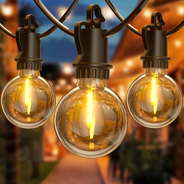 Unyqoos LED Lichtsnoer Buiten 8.8m Warmwit IP54 - 12 G40 Lampen