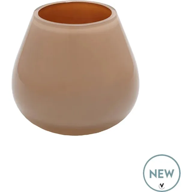 Vase The World Waxinelichthouder Tasman | X Small | Beige | Ø12,5 x H11,5 cm | Set van 2 stuks