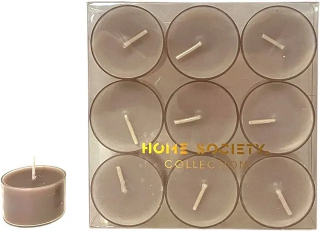 Home Society Waxinelichtjes 'Livia' (9 stuks, Taupe)
