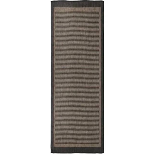 vidaXL Buitenkleed platgeweven 80x250 cm donkerbruin bruin