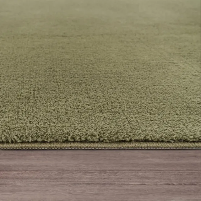 TT Home Woonkamertapijt eetkamer kortpolig Japandi Scandinavisch Boho Arches Soft Uni 200 x 280 cm Rond beige Groen