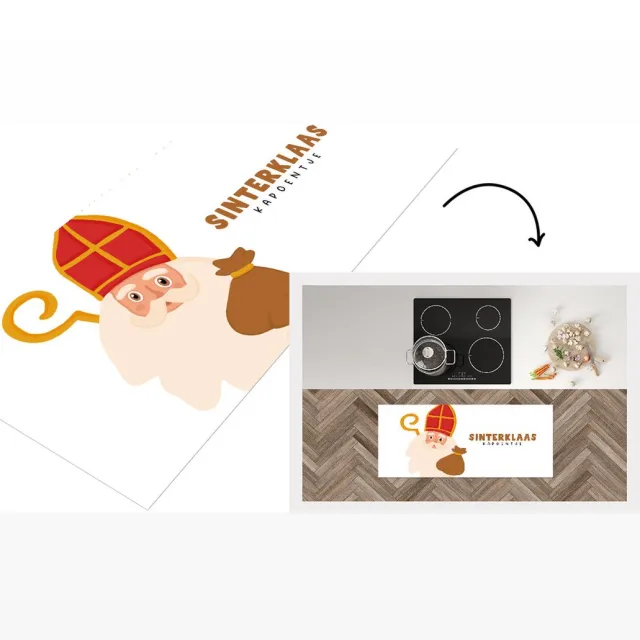 KitchenYeah Keukenloper - Loper keuken - Sinterklaas - Quotes - Sint - Sinterklaas kapoentje - Keukenloper vinyl Multicolor