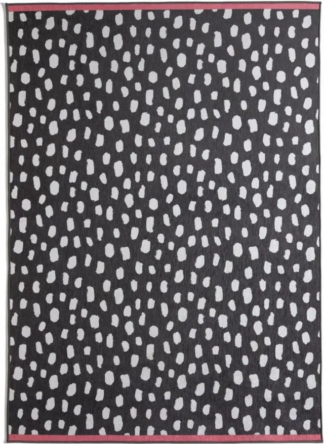 Habitat Dalmatiër Print Vloerkleed -120x170cm zwart