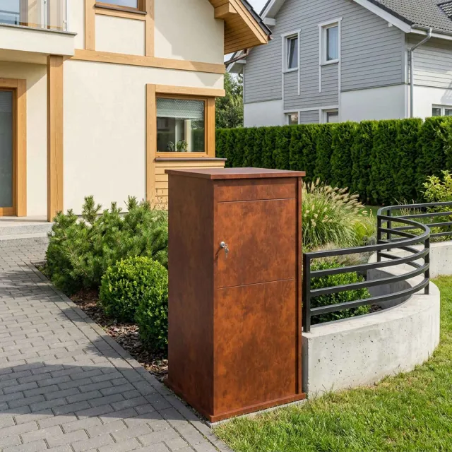 vidaXL Brievenbus Roestkleurig 50 x 52 x 100 cm weervast staal Roestig