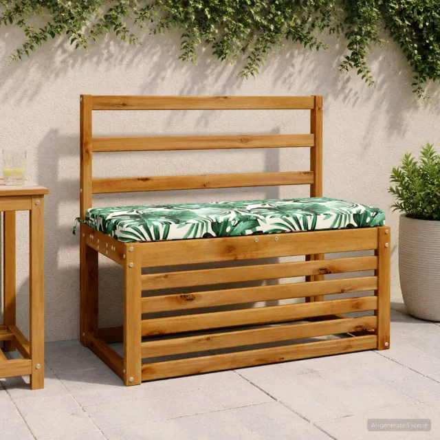 vidaXL Bankkussen SOEST 100% Polyester Bladpatroon 80 x 40 x 5 cm Groen