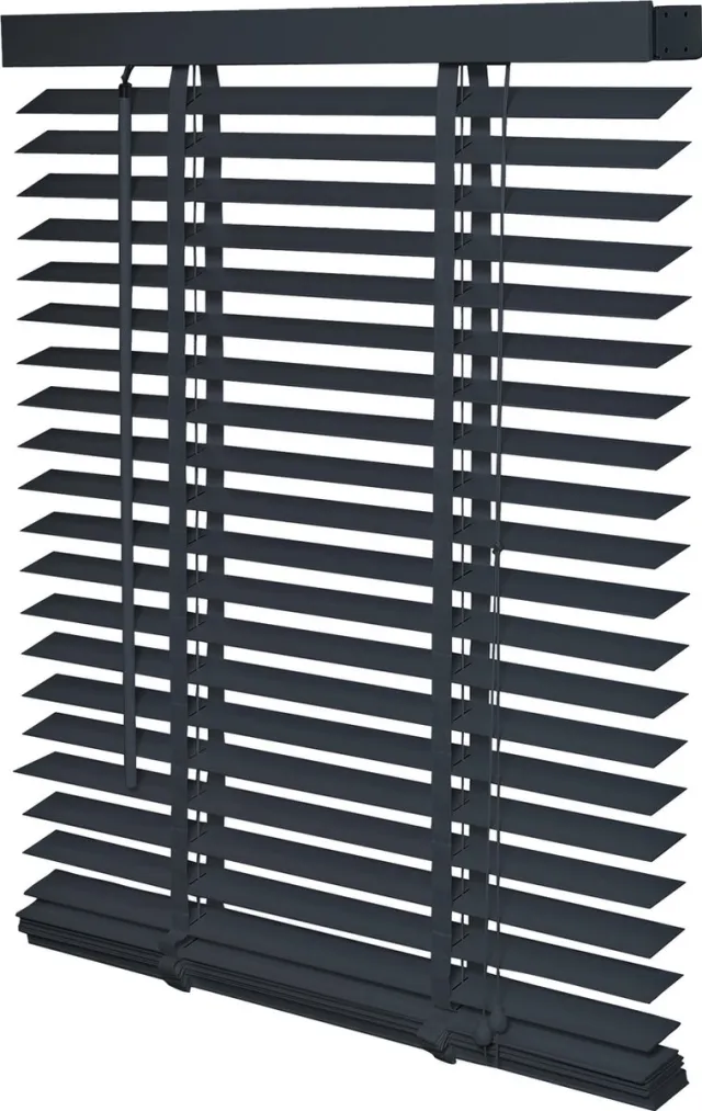 Intensions Jaloezie - Hout - Lamelbreedte 50mm - Uni Donkergrijs - 80x130cm - Intensions - FSC