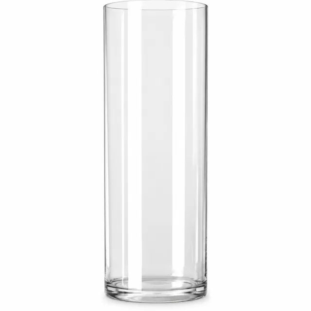 SWGOTA Transparante acrylvaas met glaslook, diameter 12 cm en hoogte 30 cm, cilindervormig voor bloemschikken