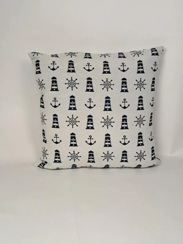 Madison Home Madison sierkussen 50x50cm Marine Blue Blauw