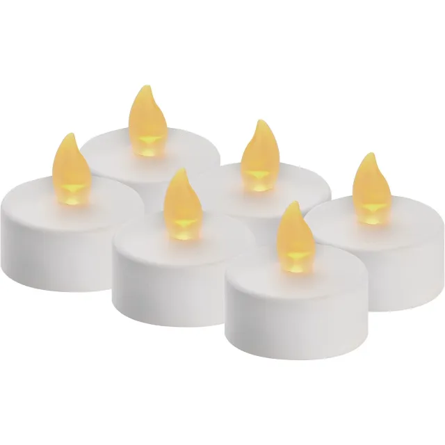 Warmara Theelichtjes op Batterijen - LED Theelichtjes - Kaarsjes - Goud - 4cm x 4cm x 4cm Warm wit