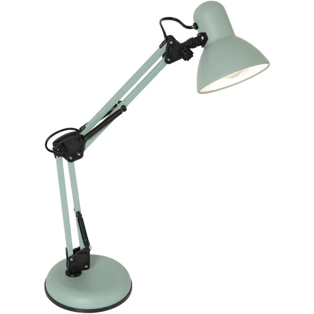 Mexlite Tafellamp Study 3456G - Groene metalen bureaulamp verstelbaar van 30 tot 54,5 cm - Mexlite