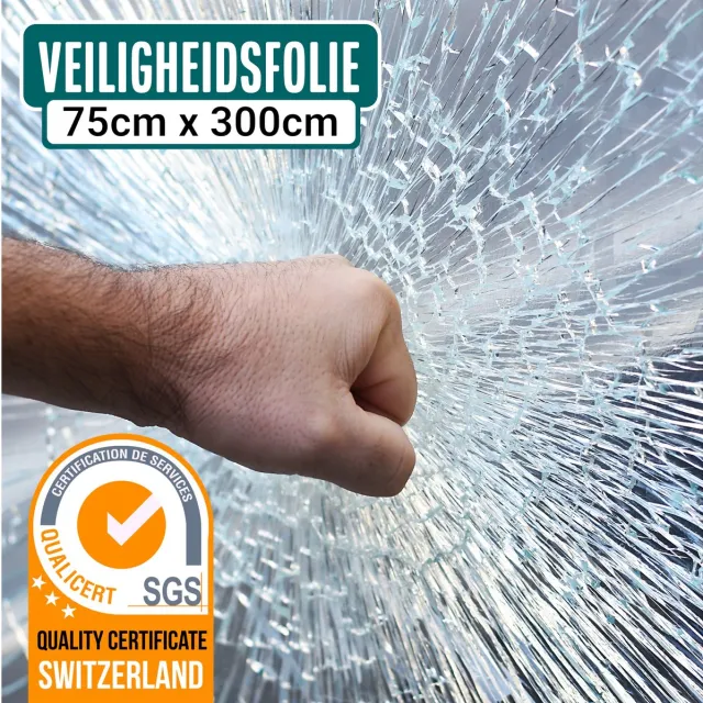 Homewell Veiligheidsfolie HR++(+) 75x300cm - anti inbraak - beschermfolie