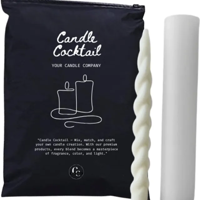 Candle Cocktail Diner Kaars Lussen Siliconen Mal #340 | 21 x 4 cm | Candle Cocktail® | 3D Gietmal | Kaarsenmal | Dinerkaars Maken | Kaarsen Maken | Chocolade Mal | Zeepmal | Resin & Epoxy | Gips & Jesmonite | Flexibel | Herbruikbaar | Inclusief Dustbag | DIY Dinerkaars Lussen