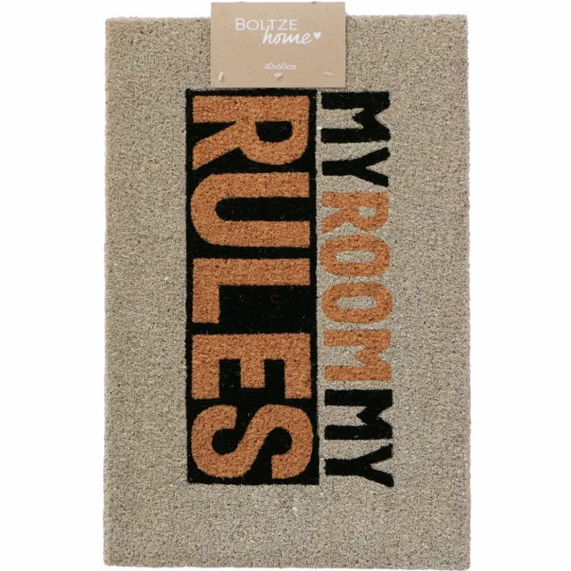 Boltze Kokosvezel deurmat RULES, 60 x 40 cm Beige