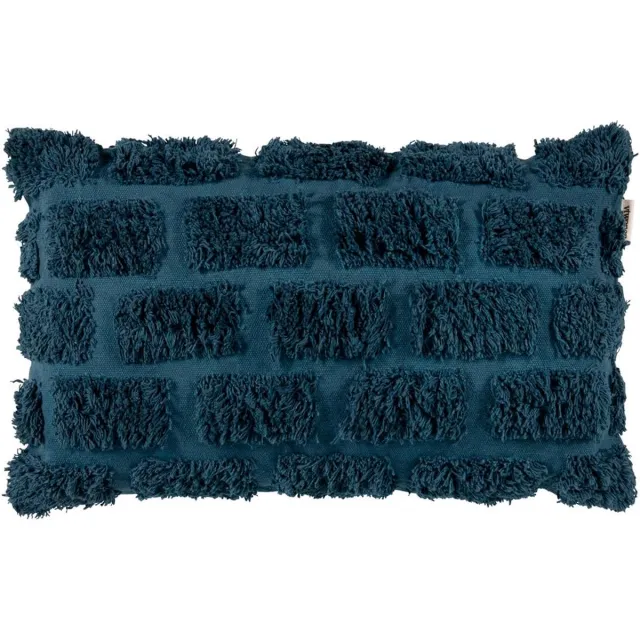 vtwonen Tufted Sierkussen - 30x50 cm - Donker Blauw