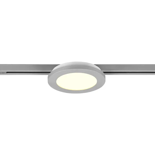Trio LED Railverlichting - Plafondlamp - Plafondverlichting - DUOLINE - 2 Fase - 9W - Warm Wit 3000K - Dimbaar - Rond - Mat Titaan - Kunststof