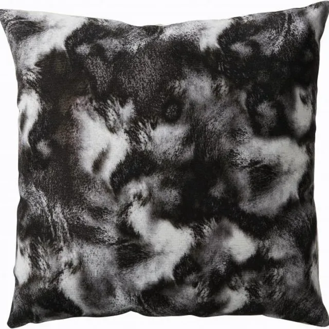 Pomax BOREAL - Sierkussen - zwart / wit - 45x45 cm