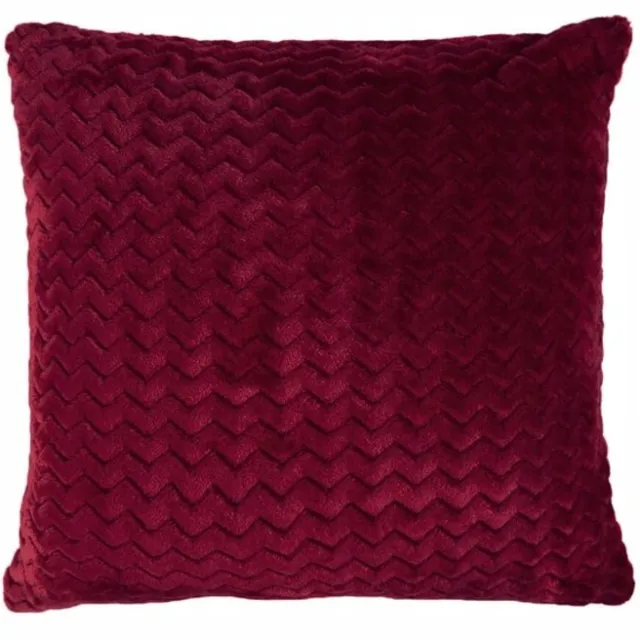 Matex Decoratieve Kussenhoes Minky Wave 40x40cm - Stijlvol Borduurpatroon rood