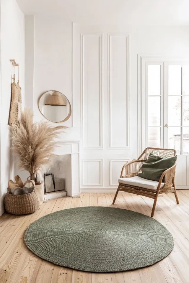 MrCarpet Rond jute vloerkleed groen 240cm (meest gekozen) Mrcarpet