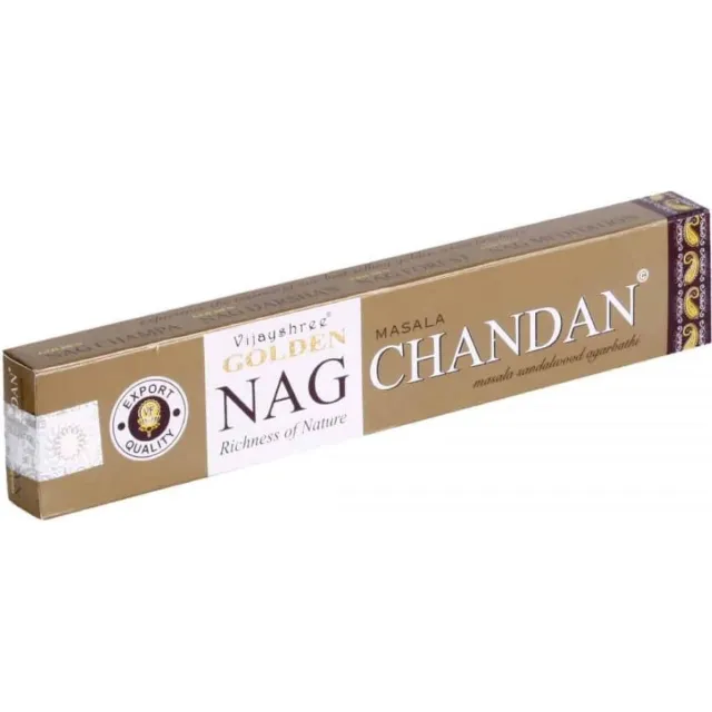 Vijayshree Golden Nag Chandan wierook stokjes zwart