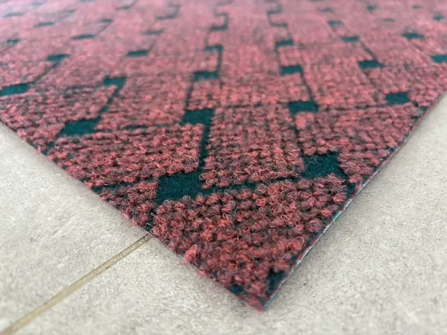 JYG Vloerkleed UNION - Keukenmat - Keukenloper - Anti Slip - 66x650cm - BORDEAUX