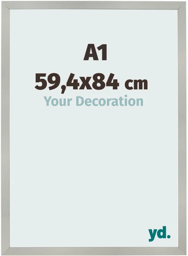 yd. Your Decoration - Fotolijst A1 59,4x84 cm - MDF - Zilver Mat - Bologna
