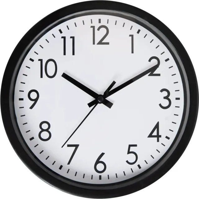 WALL CLOCK Wand Klok - Zwart - 20cm