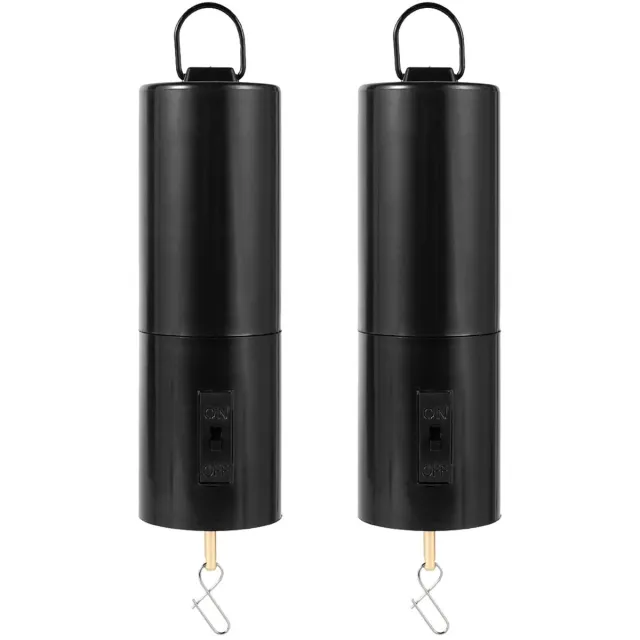 carmdering Draaimotor - set van 2 roterende ophangmotoren - batterij aangedreven - voor windspellen en decoraties buiten - zwart
