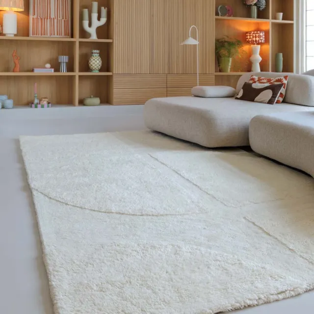Nordic Weavers Design vloerkleed - Tjørne Elv ivoor 160x230