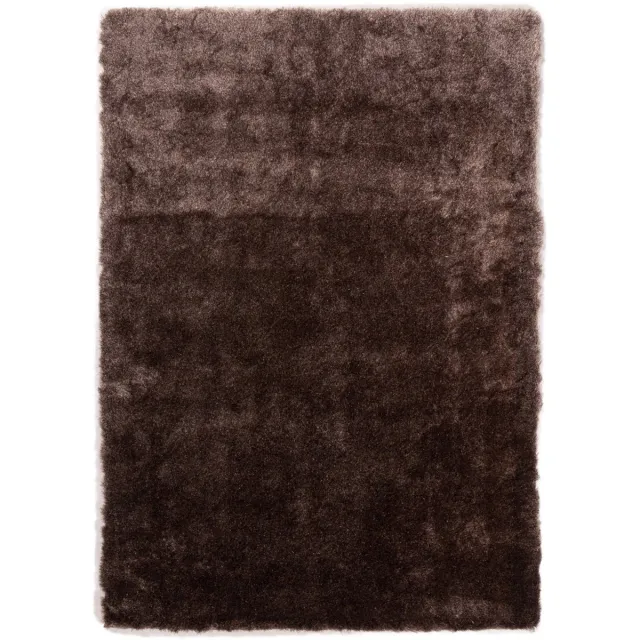 DÉJA Living Vloerkleed 200x290cm - Hoogpolig Bruin/Taupe Stof - Luno