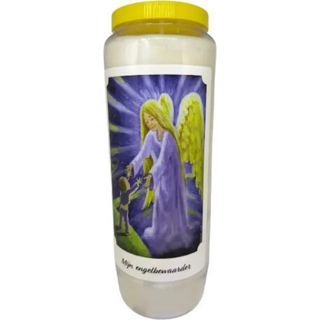 noveenkaars Mijn Engelbewaarder- Noveenkaars - 9 dagen brander (5 stuks) Wit