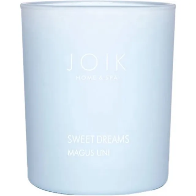 JOIK 4 pack geurkaarsen Mix 150 Gram Primavera /Sweet Dreams/Forever Fresh /Strawberry & Sparkling Wine blauw
