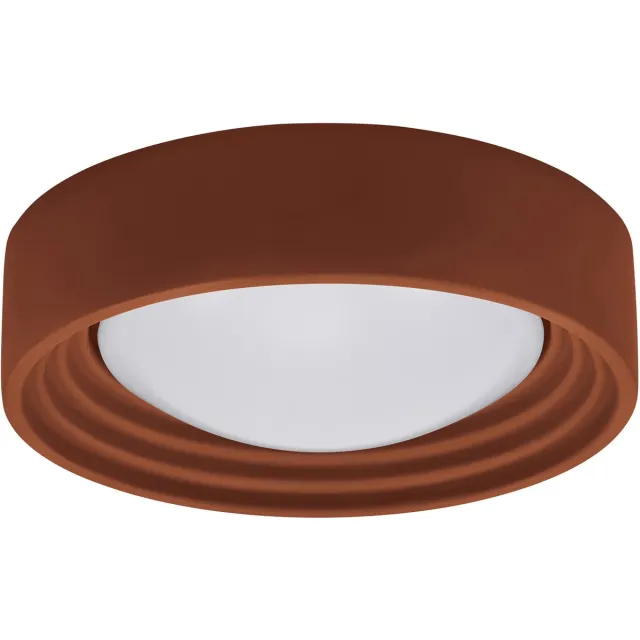 Osram ORBIS Concrete, bruine betonnen plafondlamp met LED, 13W, 800lm, 3000K vriendelijk warm wit, dimbaar in 3 stappen door te klikken, 300mm diameter, IP20 bescherming, geschikt voor badkamers