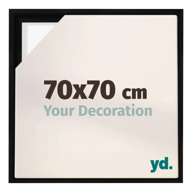 yd. yd, Baklijst 70x70 cm Zwart Mat - Lijst voor Canvasdoek - MDF Lyon