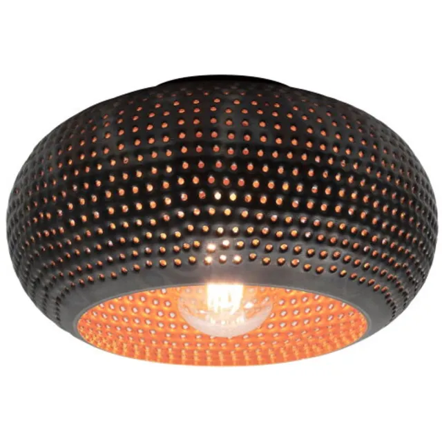 Meubelplaats Plafondlamp Disk punch Ø35 cm - Zwart bruin zwart bruin zwart bruin