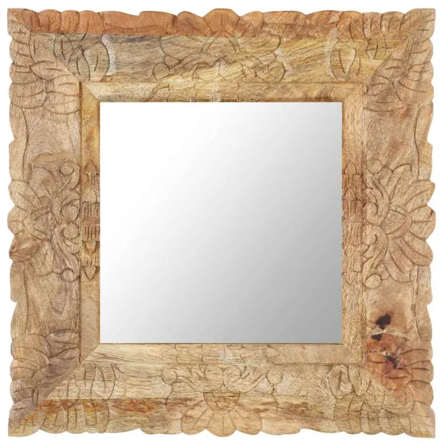 vidaXL Spiegel 50x50 cm massief mangohout Bruin