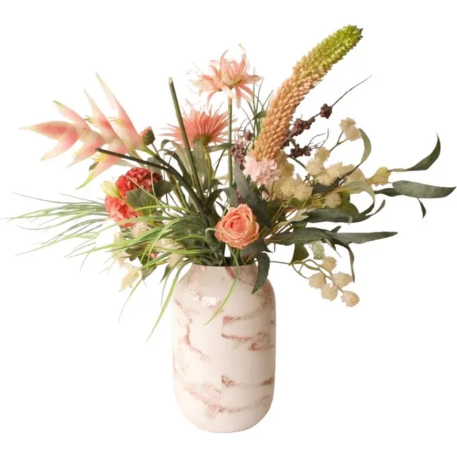 Winq Kunstbloemen Boeket in Wit en Roze kleuren - kunstbloemen