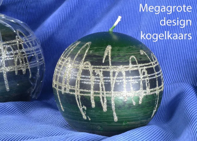 MilaNNE Kogelkaars XXL GROEN METALLIC met zilver Groen Metallic Zilver