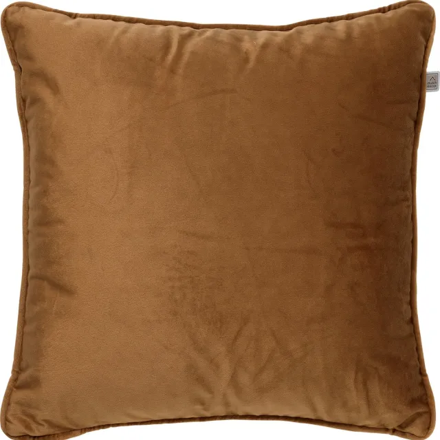 Dutch Decor FINNA - kussenhoes 45x45 cm - Eco Line - 100% gerecycled - Tobacco Brown - bruin - met rits - zonder binnenkussen
