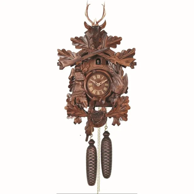 Engstler 738/8 - Koekoeksklok - 8-daags kettinguurwerk - Notenhout - 50 cm Bruin
