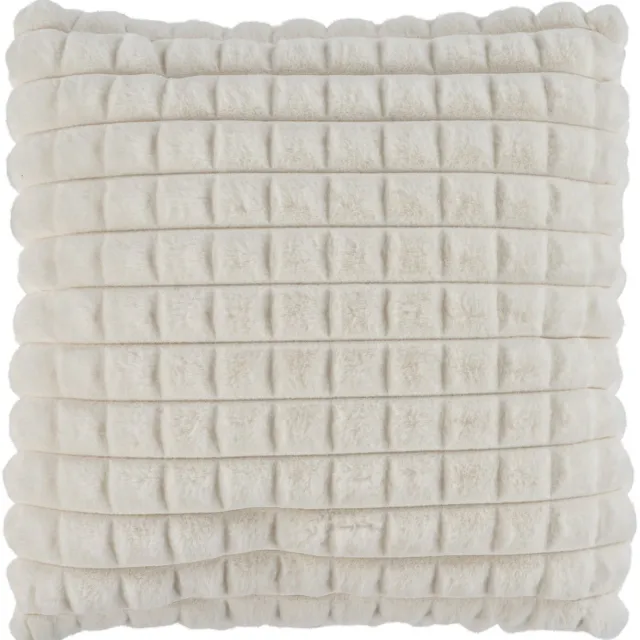 Padiro sierkussen - 45 x 45 cm - Ivoor - Reliëfstructuur - Polyester Crème