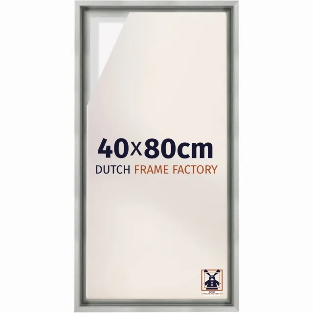Dutch Frame Factory Baklijst 40x80 cm - Zilver Mat - Geschikt voor Canvasdoek - MDF Baklijst Lausanne