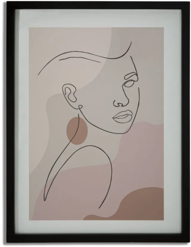 Mauro Ferretti Wandkunst Stamp With Frame Face -c 35×2×47 cm Multicolor