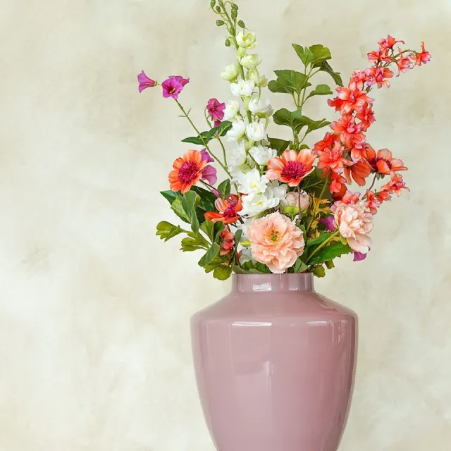 Fan of Flowers Vela – Kunstbloemen Veldboeket – Warme & Rijke Tinten – 75 cm – Real-Touch Nepbloemen Bordeauxrood