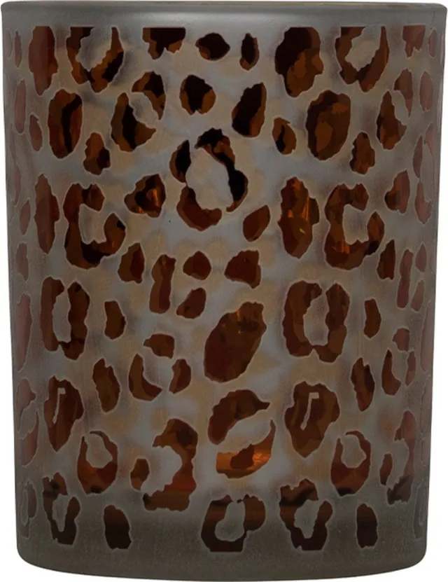 Mars & More Theelichthouder luipaard stippen medium 10cm Multi