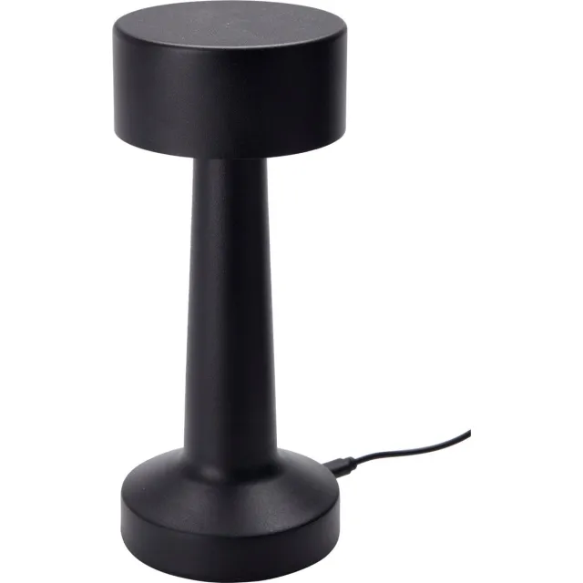 Home & Styling Tafellamp LED - Ø8xH21cm - Excl. batterijen - Zwart