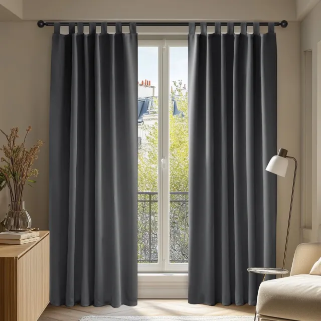 Ibenzoa Elegant en Functioneel Verduisteringsgordijnenset voor Optimaal Comfort en Privacy in Huis donkergrijs